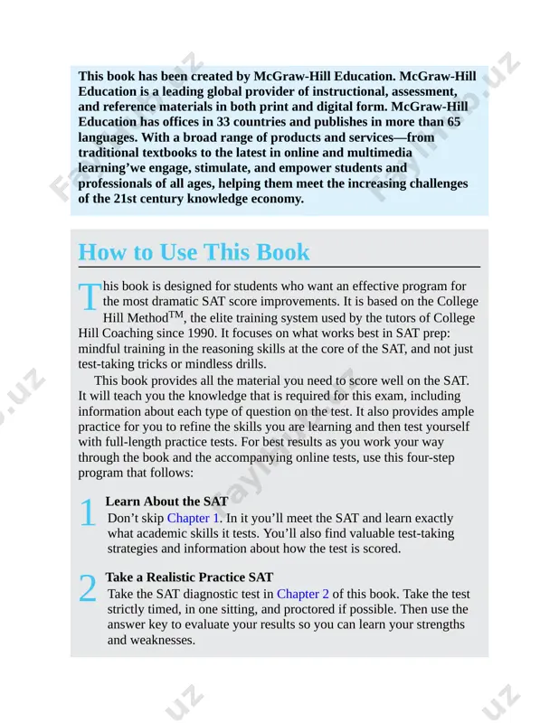 before, get 30 minutes of exercise prior to the sat, and have a good breakfast. write down anything significant that you did just prior to the test, like “ran 4 miles,” “had oatmeal and orange juice,” “was yelled at by dad,” or “did 15 minutes of yoga.” 3 did you attack the questions you need to attack? the score conversion tables at the end of each practice test (for instance, those on pages 68– 69), show you how many questions you need to answer correctly on each section to make your score goals. after each test, ask yourself, “how many more points do i need, and how can i get them?” try to find patterns among the questions you missed, so you know which sections in this book to review before the next test. 4 did you rush to complete any section? rushing is never a good strategy on the …