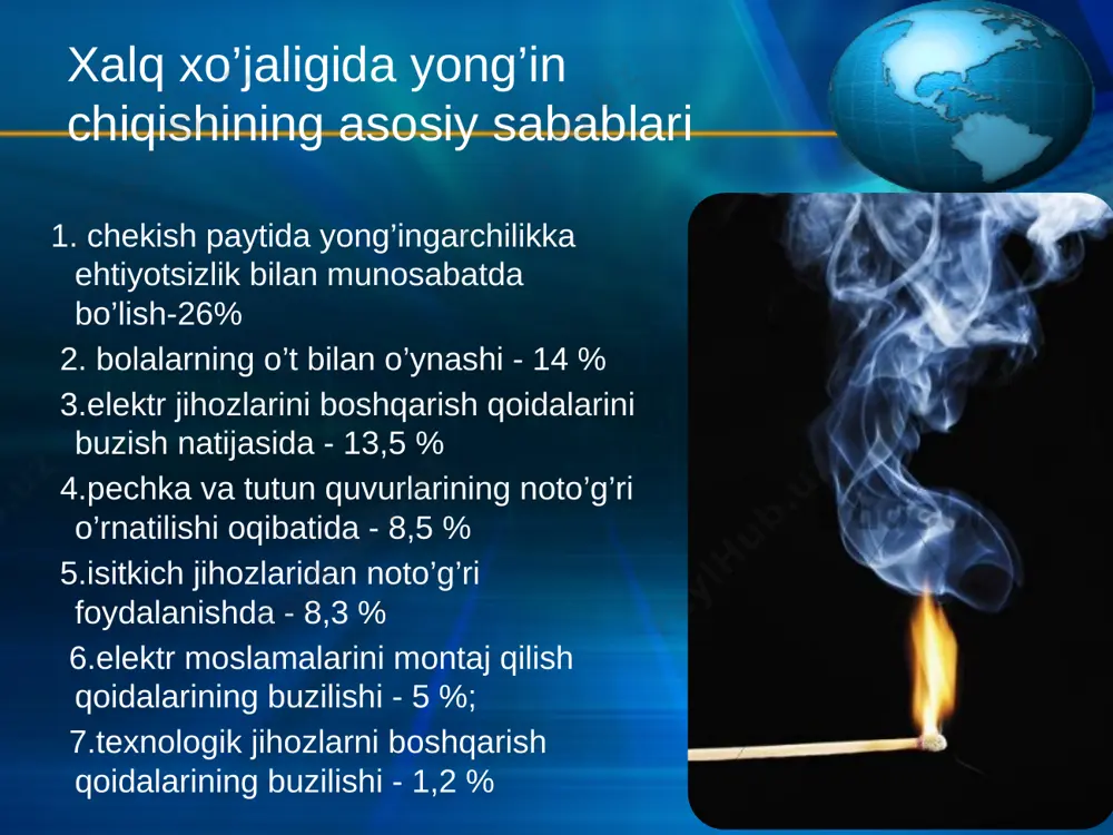 o’zbekiston respublikasi vazirlar mahkamasining 1997 yil 23 dekabrdagi 558-son qarori bilan e’lon qilingan favqulodda vaziyatlar davlat tizimining hamda “aholini va xududlarni tabiiy va texnogen xususiyatli favqulodda vaziyatlardan muhofaza qilish to’g’risida”gi va 2000 yildagi «fuqaro muhofazasi to’g’risida» gi o’zbekiston respublikasi qonunining asosiy maqsadi: fuqarolarni himoya qilish hamda portlash va yong’in tufayli va boshqa sabablar orqali zarar ko’rgan ob’ektlarning avvalgi ish faoliyatini iziga solib yuborish chora-tadbirlarini ko’rishi hisoblanadi. image6.png image7.gif image8.png image9.png image10.jpeg image11.png image12.png image13.emf image14.png image15.png image16.png image17.png image18.png image19.png image20.png image21.png image22.png image23.png image24.png image25.png image26.png image27.png image28.png image1.jpeg