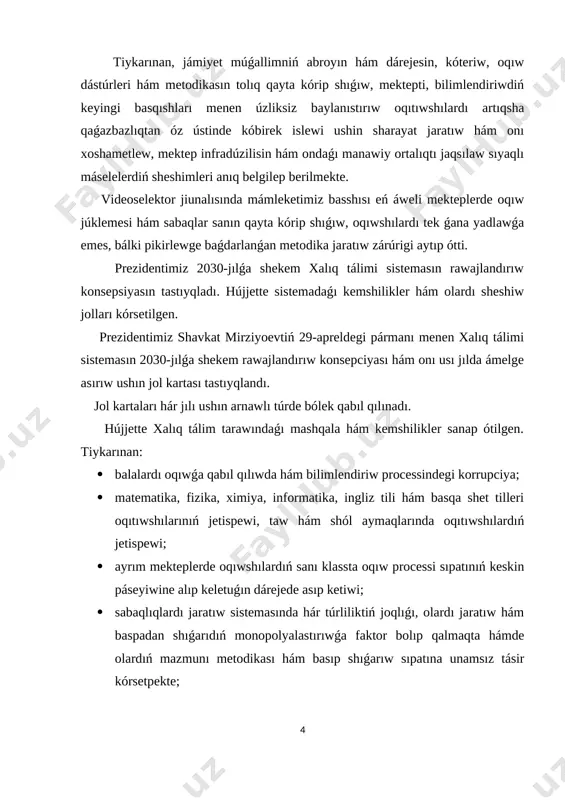 óteriw ushın túrli mexanik apparatlardan paydalanıp kelgen. úsh mıń jıl aldın áyyemgi egipette piramidalar qurılısında awır tas plitalardı richaglar járdeminde bir orından ekinshi orınǵa qózǵaǵan hám bir qansha biyiklikke kótergen. kóp jaǵdaylarda awır júkti qandayda bir biyiklikke kóteriw ornına onı sol biyiklikke qıya tegislik boyınsha dumalatib yamasa súyrep alıp shıǵılǵan. samarqand hám buxara qalalarındaǵı minarlar, medreseler, saray hám meshitler qurılısında júkleme bloklar, chıǵırıqlar járdeminde kótergen. házirgi kúnde turmısda, zavodlarda úlken-úlken metall taxtalardı kesetuǵın, shtamplaytuǵın stanoklarda, kóterme kran, jer qazıwshı, tegisleytuǵın mashinalarda da ápiwayı mexanizmler bar. bunday mexanizmler zamanagóy audio hám video apparaturalar, quramalı avtomatlarda da ushraydı. ápiwayı mexanizmler jumısı menen tanısańız, quramalı mashinalar dúzilisin túsiniwińiz ańsat boladı. eramızdan aldın júdá kóp ásirler ilgeri suw digirmanlarınan paydalanılǵan. suw digirmanların solda mexanizmlerden dúzilgen bir pútin mashina dese de boladı. ol jaǵdayda suw basımınan paydalanıp isleytuǵın párik, aylanbalı háreketti úzatıwshı kósher yamasa ilgishli ótkizbe hám jumısshı bólim — digirman tas birge qosılǵan. xalqımız …