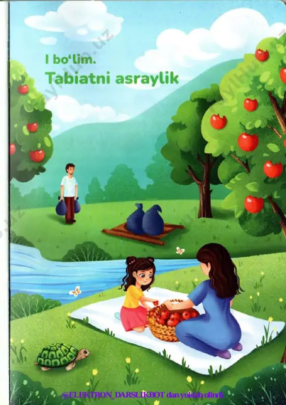 on yetkazyaptilar? 4. har bir yetkazgan ozorlarimiz uchun tabiat bizni kechirarmikin? 5. ekologiyaning buzilishi qanday oqibatlarga olib keladi, deb o‘ylaysiz? 6. bugungi kunda o‘lkamiz tabiati qanday ahvolda? 7. uni yaxshilash uchun nimalar qilishimiz mumkin? @elektron_darslikbot dan yuklab olindi. tabiat - bebaho ne’mat -mavzu fikrlar mazmuni to ‘g‘ri yoki noto'g'ri ekanini aniqlang. 1. har tong saxovatli quyosh o‘zining munavvar nurlari bilan bizni siylamaydi. qushlarning mayin ovozi dilimizga xushnudlik ulashmaydi. 2. aslida tabiat in’om etgan har qanday tortiq biz uchun mo‘jiza, malham. 3. ekologiyaning buzilishi nafaqat atrof-muhitga, balki insoniyatga ham ta’sir qiladi. turli xil kasalliklarni keltirib chiqaradi. 4. ona tabiatga bo'lgan hurmatsizlik bizga qimmatga tushadi. bugungi kunda chiroyli xiyobonlarni ko'nglimiz tusab, u yerga oshiqamiz, lekin shunday chiroyli joylarni ham har xil chiqindilarga toldirib qaytamiz. 5. bizning tabiat oldidagi burchimiz uni asrab-avaylashga o‘z hissamizni qo‘shish va boshqalarni ham bunga chaqirishdir. @elektron_darslikbot dan yuklab olindi. 2-mavzu tabiat - bebaho ne’mat i matn mazmunidan foydalanib, …
