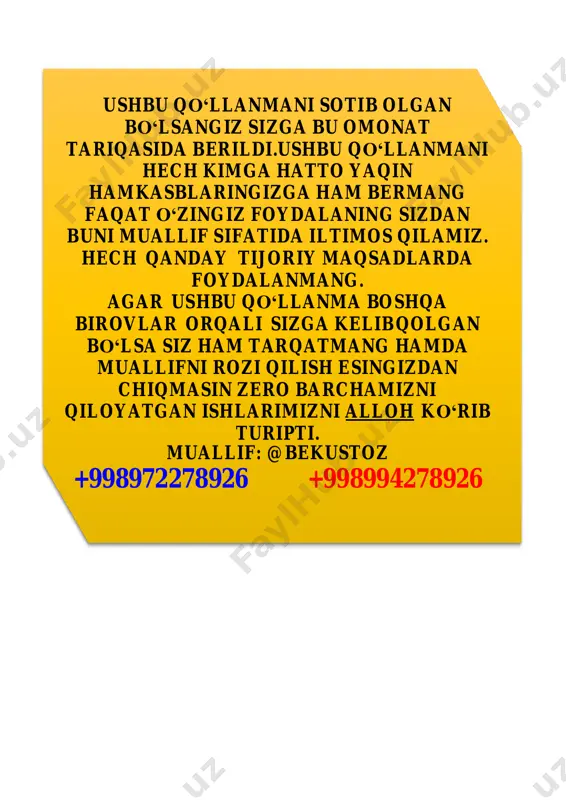a’rifiy ishlar samaradorligini oshirish toʻgʻrisida maktabgacha va umumiy oʻrta taʻlim tashkilotlarida tarbiyalanuvchilar hamda oʻquvchi yoshlarni milliy qadriyatlarga sadoqat va vatanparvarlik ruhida tarbiyalash, ma’naviy-ma’rifiy ishlar samaradorligini yanada oshirish, psixologlar ish faoliyatini tizimli tashkil etish maqsadida buyuraman: 1. quyidagilar: maktabgacha taʼlim tashkilotlarida 2025-2026-oʻquv yilida oʻtkaziladigan maʼnaviy-maʼrifiy tadbirlarning namunaviy ish rejasi 1-ilovaga muvofiq; umumiy oʻrta taʼlim tashkilotlarida 2025-2026-oʻquv yilida oʻtkaziladigan maʼnaviy-maʼrifiy tadbirlarning namunaviy ish rejasi 2-ilovaga muvofiq; umumiy oʻrta taʼlim tashkilotlari psixologining 2025-2026-oʻquv yiliga moʻljallangan namunaviy ish rejasi 3-ilovaga muvofiq; umumiy oʻrta taʼlim tashkilotlari uchun “kelajak soati” darslarining namunaviy mavzular roʻyxati 4-ilovaga muvofiq tasdiqlansin. 2. belgilansinki, umumiy oʻrta taʼlim tashkilotlarida har haftaning juma kuni oʻtkazib kelinayotgan “sinf soatlari” 2025-2026 oʻquv yili davomida har haftaning dushanba kuni birinchi soatida “kelajak soati” darslari sifatida oʻqitiladi. 3. umumiy oʻrta taʼlim tashkilotlarida oʻquvchilarning davomatini yuritish, taʼlimga toʻliq jalb etish hamda huquqbuzarliklarning oldini olishga qaratilgan ishlar maktabgacha va maktab taʼlimi vazirligi, ichki ishlar vazirligi, mudofaa vazirligi va oʻzbekiston …