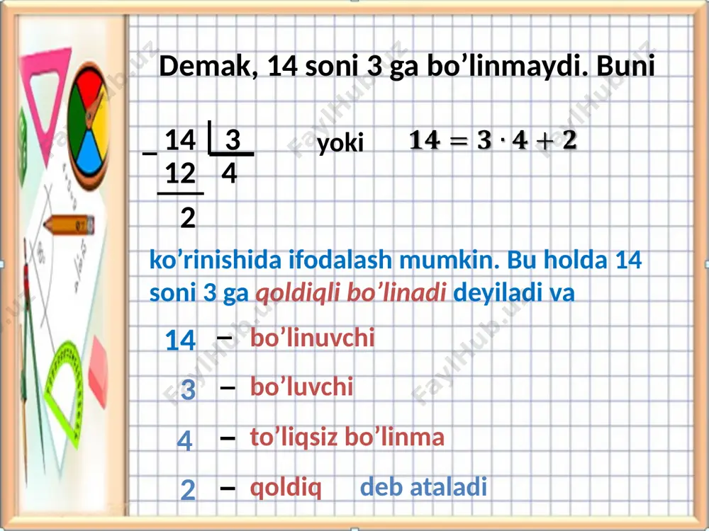 qoldiqli bo'lish - Page 4