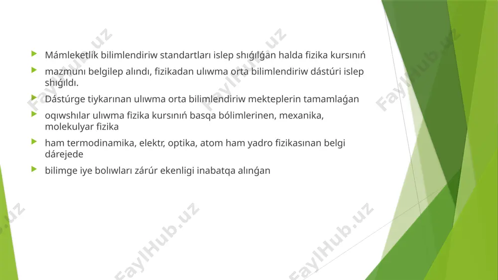 duysenbaeva m fizika jumis rejesin duziw - Page 4