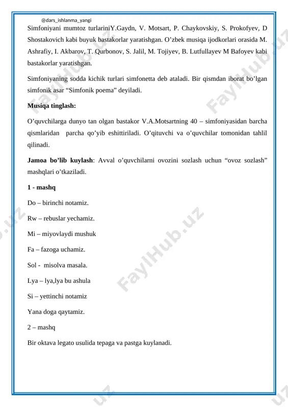 6-sinf musiqa 29.simfoniya haqida tushuncha+ - Page 4