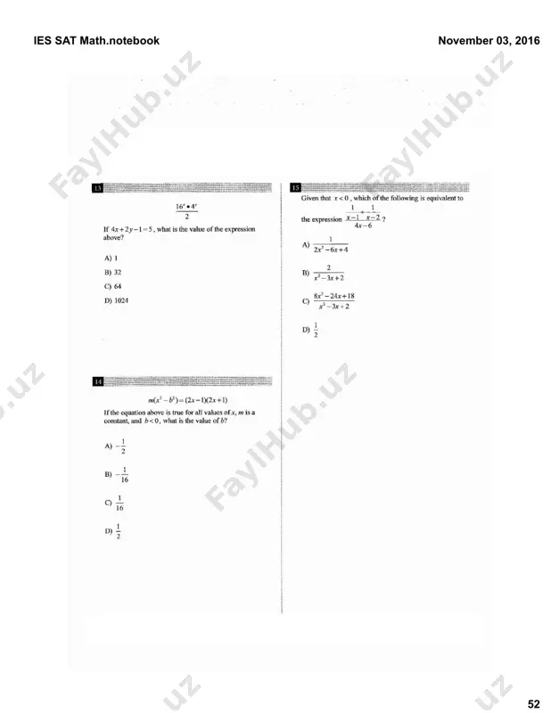 sat - mock test # 10 - Page 4