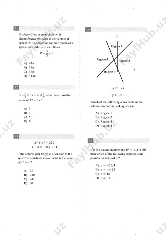 sat - practice test # 20 - Page 4
