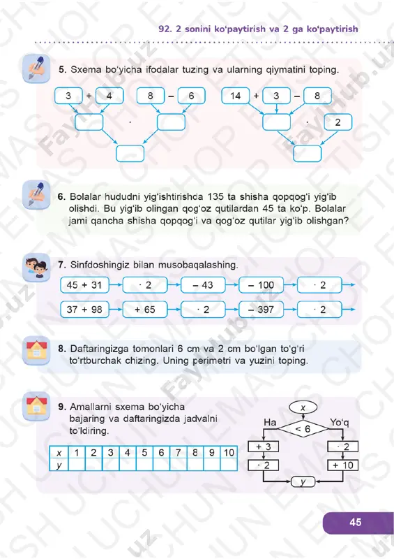 matematika 2-sinf 91-95-darslar - Page 4