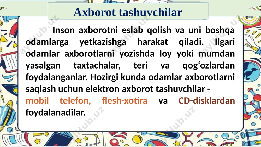 2- sinf informatika 6- dars axborot tashuvchilar - Page 4