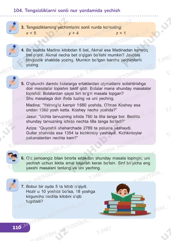 matematika 3 sinf darslik 103-110 - Page 4