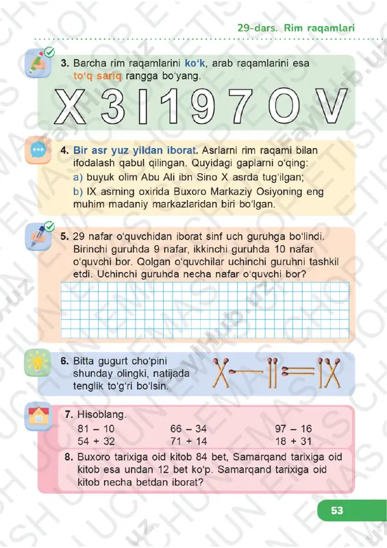 matematika 1-sinf 4-chorak 26-30-darslar - Page 4