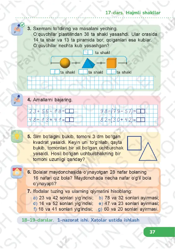 matematika 1-sinf 4-chorak 16-20-darslar - Page 4
