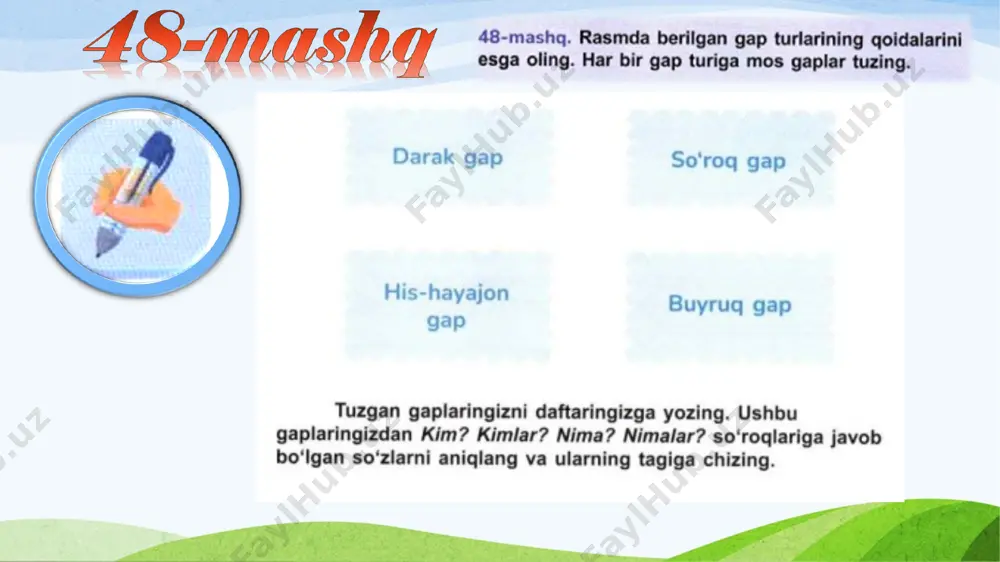 ona tili-3 otlarda birlik va ko'plik 37-39 sahifa - Page 4