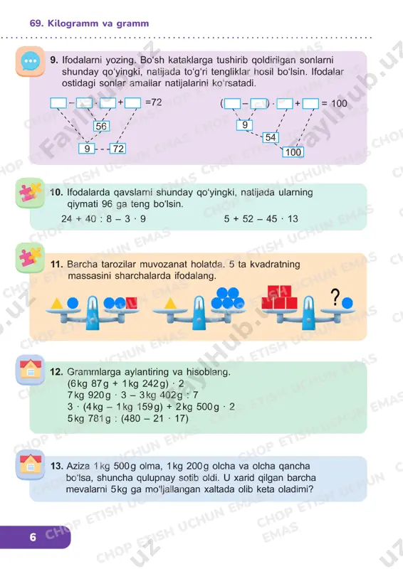 matematika 3 sinf darslik 69-73 - Page 4