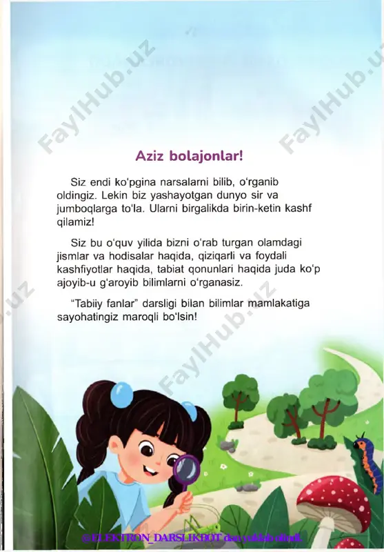 nsport tu r la r i haqida nimalarni bilasiz? ularning nomini eslab qoling. ulardan qaysi b iri eng tez yuradi? \ > i «» o —» a. mr~@elektron_darslikbot dan yuklab olindi. mening xavfsiz uyim 20-mavzu mening x a v fsiz uyim qadimda uylar qo'lda ishlangan materiallar yordamida qurilgan. hozir uylarni qurish uchun zamonaviy ashyolardan foydalaniladi. somonli loydan qurilgan uy ) p sh panelli uy 0 7 be k i5t0n wespub'jk afi1 fapo ’owa vjlovatl 3t4wtow tumaxi m dkta vo a s n a v a m dkta ta 'u v t bo*uw 334imuwy o rta ta um maktabl y sh l . .m. s' . bu uylar qanday m ateria llardan qurilgan? @elektron_darslikbot dan yuklab olindi. 20-mavzu mening xavfsiz uyim @elektron_darslikbot dan yuklab olindi. @elektron_darslikbot dan yuklab olindi. 21-mavzu ko'chada xavfsizlik ko ‘ch a d a x a v fsiz lik ko'chada ehtiyot bo'lish juda muhimdir. bunda bizga nafaqat ko'rish, …
