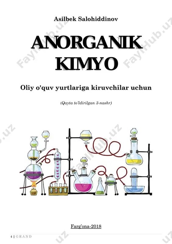ementlar atom massalar yigindisining yarmiga teng ekanligini aniqladi. 1857—1868 yillar mobaynida ingliz kimyogari uilyam odling elementlarni atom massalari ortib borishi tartibida joylashgan jadvallar tuzgan. fransiya kimyogari shankartua birinchi marta 1862 yilda atom massalari ortib borishida joylashtirilgan elementlar qatorida kimyoviy xossalarning davriy qaytarilishiga ahamiyat bergan edi. elementlar klassifikatsiyasini yaratishda d. i. mendeleevdan oldin katta hissa qo’shgan olim d. nyulends elementlarni ular ekvivalenta ortib borishi tartibida joylashtirilgan qatorda yettita elementdan keyingi sakkizinchisi oldingi katorning birinchi elementi xossasiga o’xshash bo’lishi («oktavalar qonuni») ni payqadi. ko’pchilik olimlar bu qonun tasodifiy xususiyatga ega deb axamiyat bermasa xam, nyulends elementlar klassifikatsiyam uchun atom massa axamiyatli ekanligini aniqlashi tarixiy axamiyatga ega bo’ldi. elementlarning atom massalari va kimyoviy xossalaridan tashqari ularning fizik xossalari — atom hajmining atom massasiga nisbatan tuzilgan grafikda (ordinata o’qida atom xajmi, absissa o’qida atom massa) elementlarga xos davriylik yaqqol ko’zga tashlanishini 1868 yilda nemis kimyogari lotar meyer aniqlali. sanab o’tilgan olimlarning ishlari natijasida 1869 …