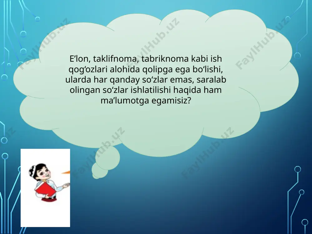 5-sinf. ish qog‘ozlari. e’lon, xat - Page 4