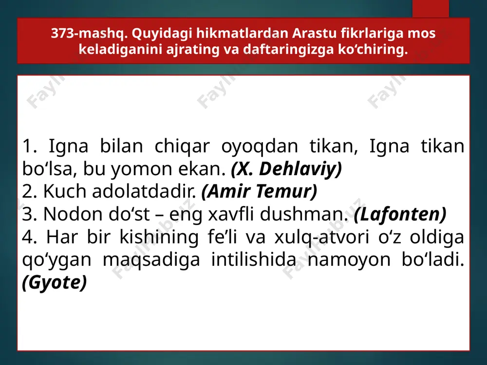 5-sinf. hikmatli so‘zlar (davomi) - Page 4