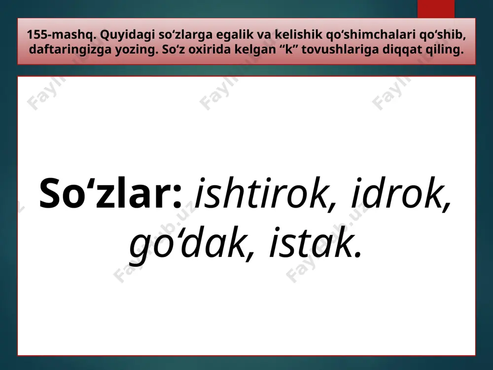 5-sinf. g va k undoshlarining talaffuzi va imlosi - Page 4