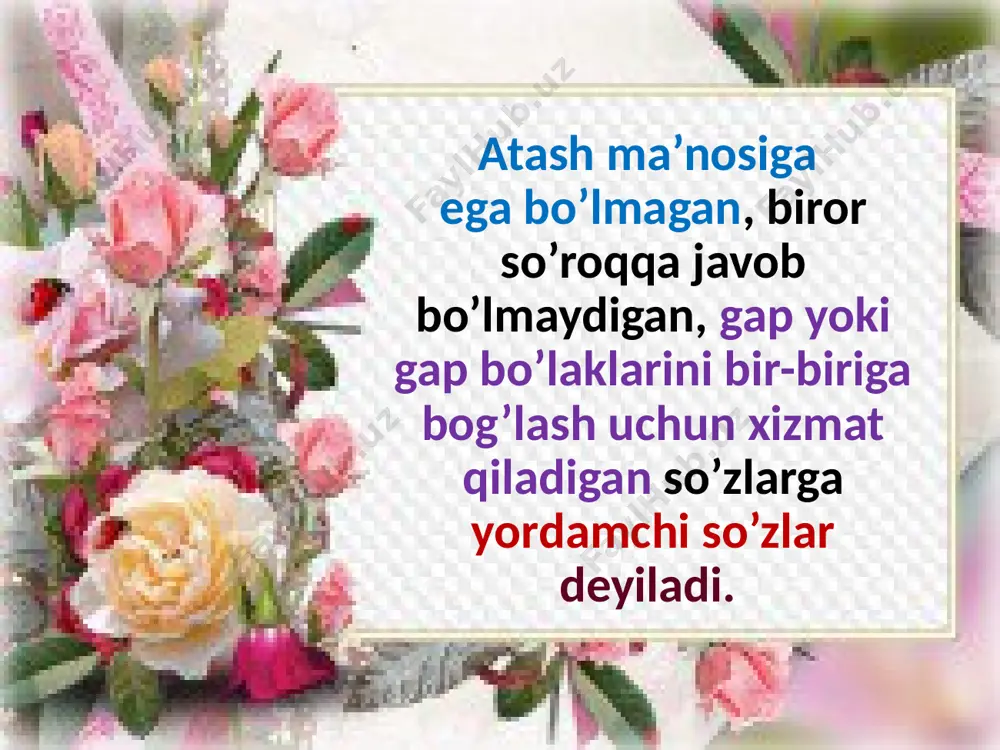 yordamchi so'zlar yuzasidan takrorlash 5-sinf - Page 4