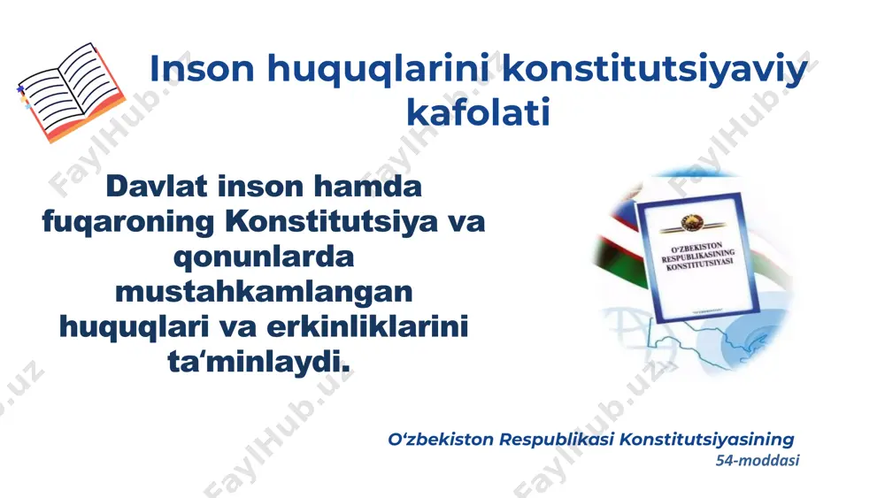 n ish materiallarini to‘ldirish istaklari bor-yo‘qligini aniqlash. 1. sud muzokaralari ishda ishtirok etuvchi shaxslarning nutqlaridan iborat bo’ladi; sud muzokaralari qismi 2. sud muzokaralari ishtirokchilari o‘z chiqishlarida sud tomonidan aniqlanmagan holatlarga shuningdek, sud majlisida tekshirilmagan dalillarga asoslanishga haqli emas; 3. dastlab da’vogar va uning vakili, keyin javobgar hamda uning vakili so‘zga chiqadi. prokuror, davlat boshqaruvi organlarining, tashkilotlarning vakillari yoki ayrim fuqarolar sud muzokaralariga birinchi bo‘lib so‘zga chiqadi; fuqarolik protsessual kodeksi 244-modda ishda ishtirok etuvchi prokuror sud muzokaralaridan keyin nizoning mohiyati bo‘yicha o‘z fikrini bayon etadi, bundan prokurorning boshqa shaxslarning huquqlarini, erkinliklarini va qonun bilan qo‘riqlanadigan manfaatlarini himoya qilish maqsadida bergan arizasi bo‘yicha qo‘zg‘atilgan ishlar mustasno. prokuror fikri fuqarolik protsessual kodeksi 245-modda 1. sud muzokaralarini eshitganidan keyin sud hal qiluv qarorini qabul qilish uchun alohida xonaga (maslahatxonaga) chiqadi, bu haqda raislik qiluvchi sud majlisi zalida hozir bo‘lganlarga e’lon qiladi; hal qiluv qarorini qabul qilish va uni e’lon qilish qismi 2. sud hal …