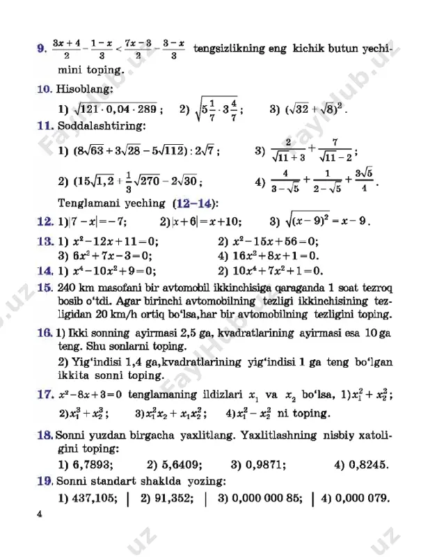 9-sinf algebra darslik @e_baza_ishreja - Page 4