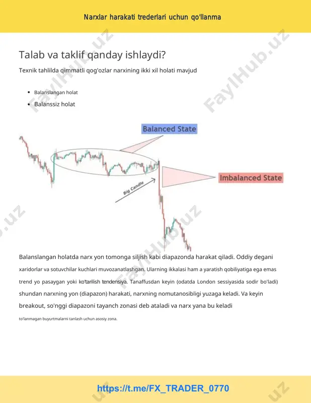 kabi. rbr holatida, kutilayotgan xarid buyurtmasi bazadan bir-ikki pips yuqoriga joylashtiriladi zonasi (tarqalishini o'z ichiga unutmang) va stop loss zonasi ostida bir necha pips bo'ladi (tarqalishni o'z ichiga olishni unutmang). https://t.me/fx_trader_0770 https://forexbee.co/rally-base-rally/ narxlar harakati trederlari uchun qo'llanma talab va taklif zonasining kamchiliklari talab va taklif zonasidagi savdoning kamchiligi shundaki, bu usul hech qachon bo'lmaydi take prot darajasi haqida aytib bering. uning aniq narxi bir zonadan ikkinchisiga o'tmoqda zona, lekin grafikda cheksiz miqdordagi zonalar mavjud, shuning uchun ta'minot va talab zonasi savdosi bizga prot darajasi haqida gapirmaydi. agar siz oddiy trend chizig'i bilan savdo qilsangiz, bu bilan kurashish uchun ko'plab strategiyalar mavjud breakout keyin trend chizig'i singandan keyin va narxni qaytarib oling, biz aniq tasdiqlaymiz talabdan kirish yoki talab zonasi qattiq stop loss va yuqori xavf-mukofot nisbati bilan. esda tutish kerak bo'lgan asosiy nuqta: asosiy shamlar soni zonaning kuchini ko'rsatadi. ko'proq asosiy shamlar ko'proq zaif zona bo'ladi. boshqa tomondan, tayanch shamlar …
