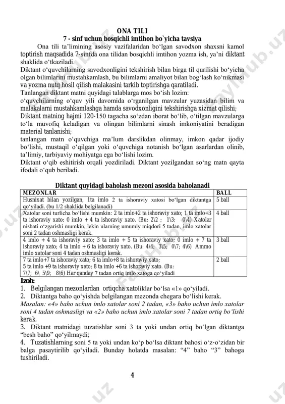 zning sha'nlariga munosib yodgorlik majmualar yaratildi. toshkent, samarqand va shahrisabzda sohibqiron amir temur, toshkentda mirzo ulugbek, alisher navoiy, urganchda jaloliddin manguberdi, termizda alpomish haykallari qad ko‘tardi. (102 ta so`z) kitob o‘qishning hikmati ko‘plab kitob o‘qish, o‘qiganda ham tushunib o‘qishda hikmat katta. kitob o‘qishning foydasi haqida ulug‘ alloma abu ali ibn sinoning hayotidan olingan ushbu lavha diqqatga sazovor. aytishlaricha, buxoro amiri nuh ibn mansurning saroyida juda boy kutubxonasi bo‘lgan, ammo unga kirish uchun hammaga ham ruxsat etilmagan. bir tasodif tufayli ibn sino o‘sha kutubxonaga kirish va kutubxonadan foydalanish huquqiga ega bo‘ladi kunlardan bir kuni amir kasal bo‘lib qoladi. saroy tabiblari uni davolay olmaydilar. shunda buxoro tabiblari orasida endigina nom chiqarib kelayotgan ibn sino haqida gapirib qolishadi. amir uni saroyga chaqirishlarini buyuradi. ibn sino amirni davolaydi. bundan xursand bo‘lgan amir uni saroy tabiblariga boshliq qilib tayinlaydi va «tila tilagingni!» deydi. ibn sino amirdan kutubxonadan foydalanishga ruxsat berishini so‘raydi. amir ruxsat beradi. shunday …