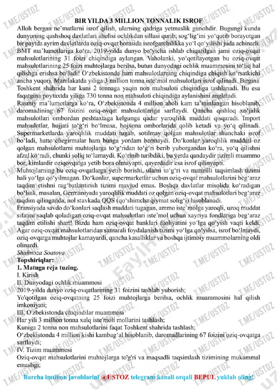 9-sinf ona tili va adabiyot imtihon javoblari 2023 @ustoz - Page 4