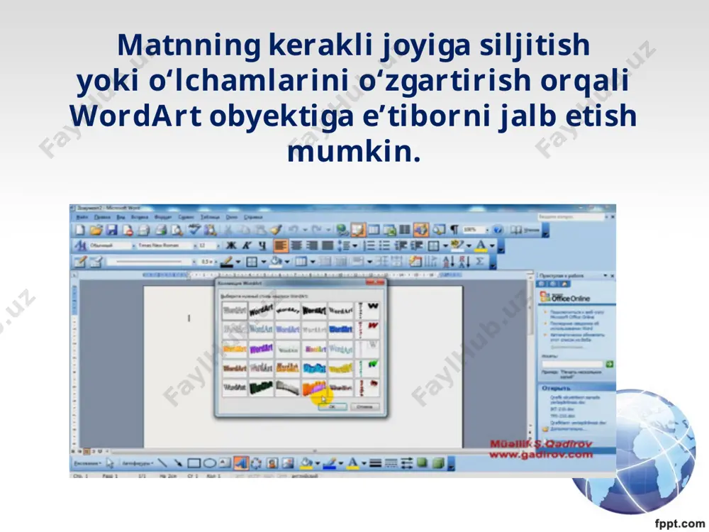 6-sinf informatika 27.wordart obyekti+ - Page 4
