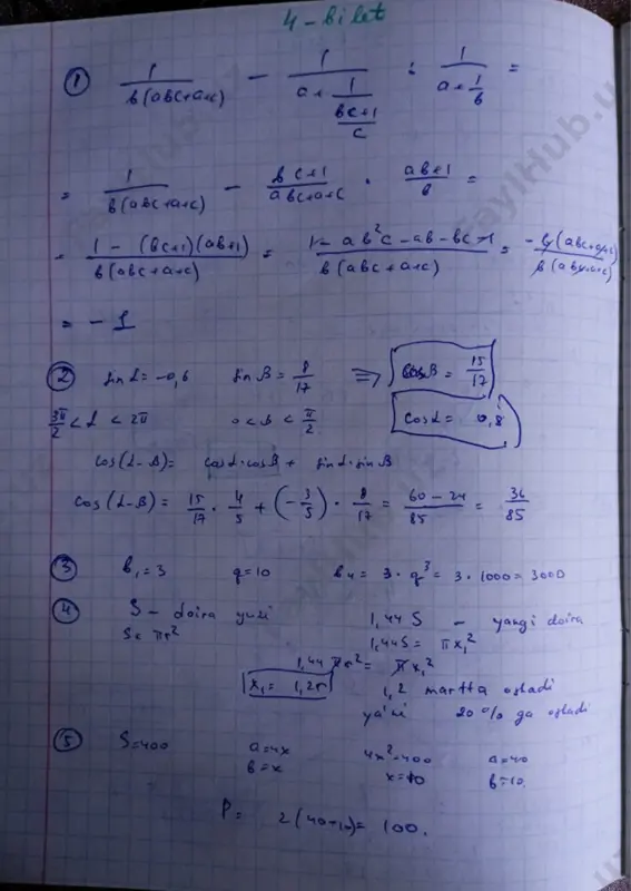 matematika 9-sinf imtihon javoblari @barcha_fan_javoblari - Page 4