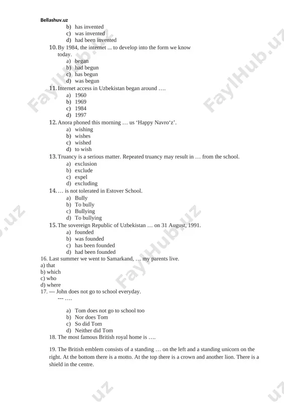 9-sinf-ingliz-tili-test - Page 4