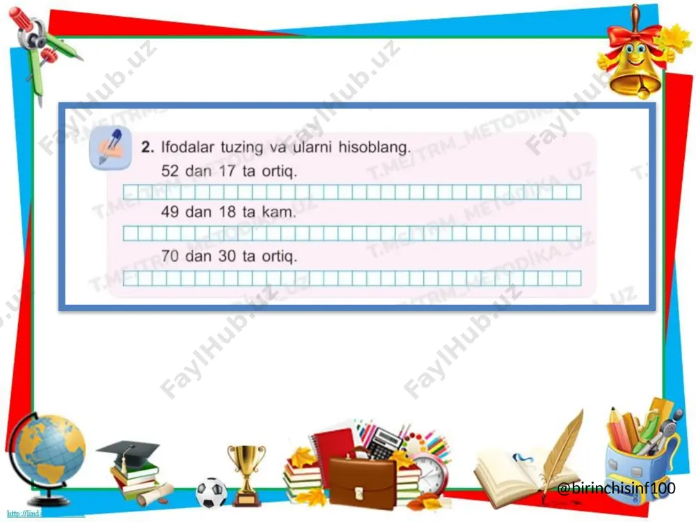 1-sinf matematika 87-dars @birinchisinf100 - Page 4