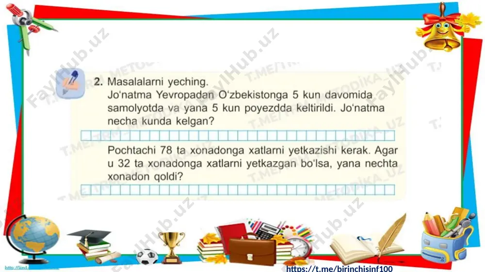 1-sinf matematika 85-dars @birinchisinf100 - Page 4
