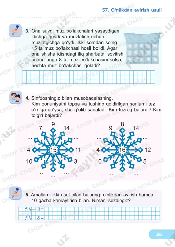 matematika 1 sinf darslik 56-60 - Page 4