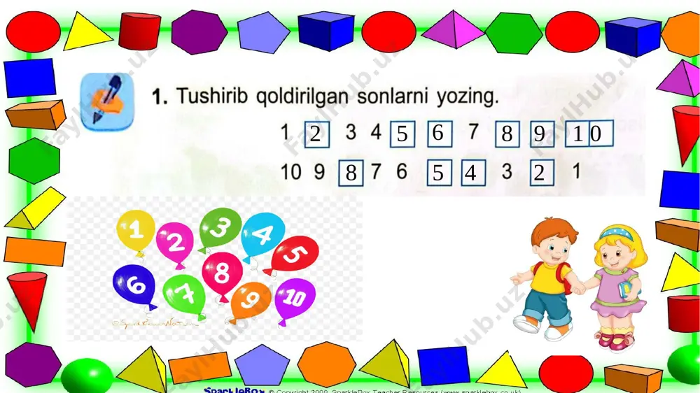 1 dan 10 gacha sonlar - Page 4