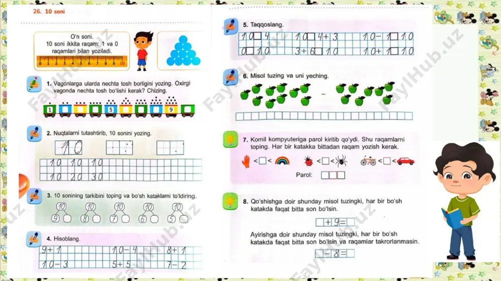 1-sinf matematika 26-dars.10 soni - Page 4