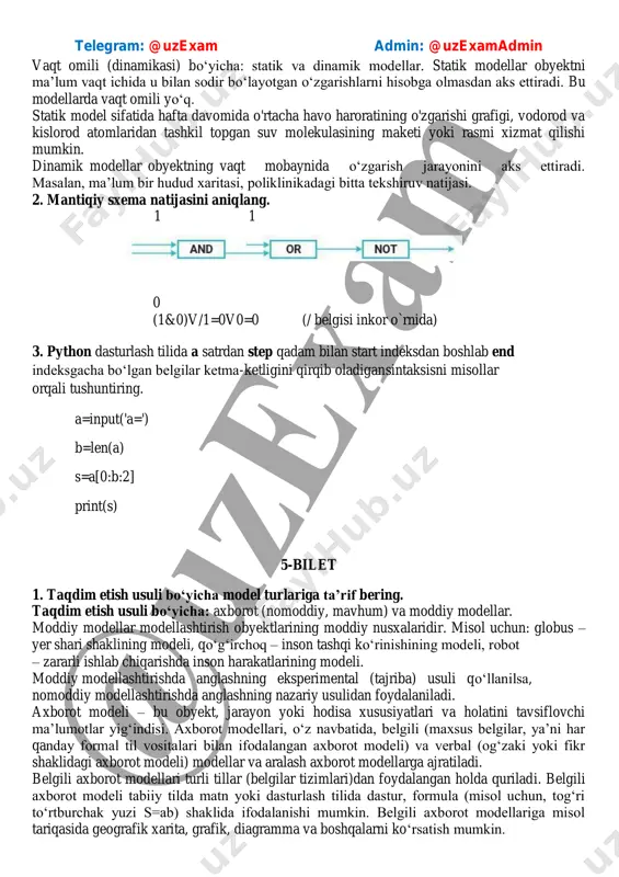 9-sinf informatika imtihon javoblari 2021 - Page 4