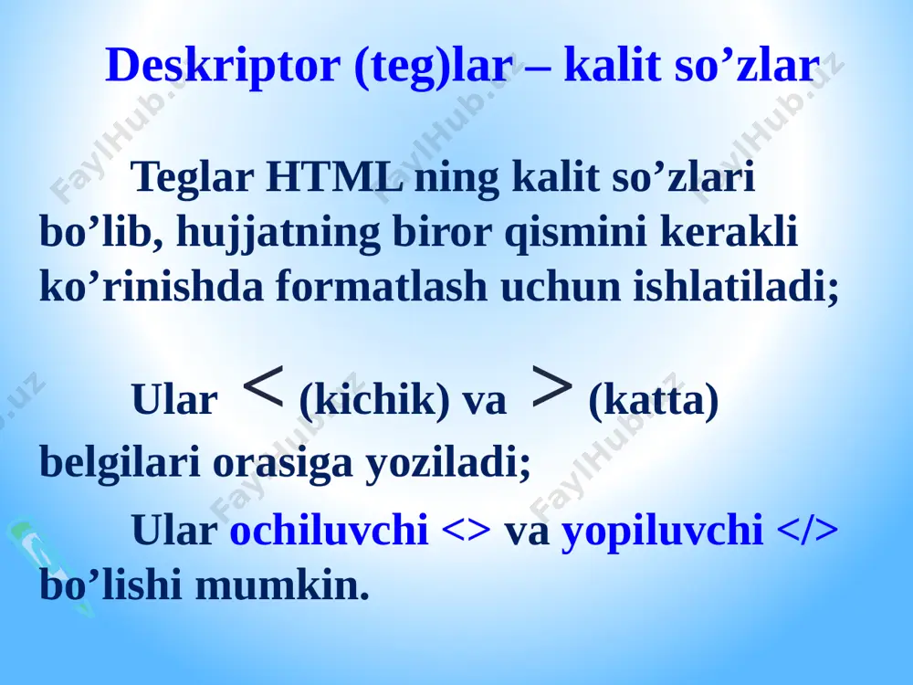 9-sinf. html haqida tushuncha - Page 4