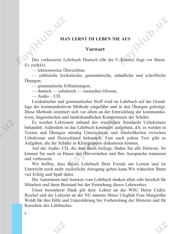 sbekistans zur islamischen welt. die sterne werden bei allen völkern als (geistliches) symbol des himmels angesehen. das staatswappen (gerb) wurde am 2.juli 1992 bestätigt. das wort «gerb» kam aus der deutschen sprache und bedeutet «das erbe», das heißt: die reichen, die könige, die schachs müssen ihr erbe den nächsten generationen übergeben. auf dem staatswappen sind die baumwolle, der ährenkranz, der le- gendäre vogel humo (phönix), die sonne, ganz oben (im inneren teil des achteckigen sternes) der stern und der halbmond dargestellt. 6 der halbmond und der stern sind geistliche muslimische symbole. hinter dem vogel sehen wir weite felder und zwei fließende flüsse, dies sind der amudarja und der sirdarja. über dem feld und dem gebirge steigt die sonne auf. unten im ährenkranz steht das wort «o‘zbekiston» usbekisch wurde zur staatssprache. 4. ergänzen sie die lücken. 1. am 31. august 1991 proklamierte man... . 2. ... begeht am 1. september den …