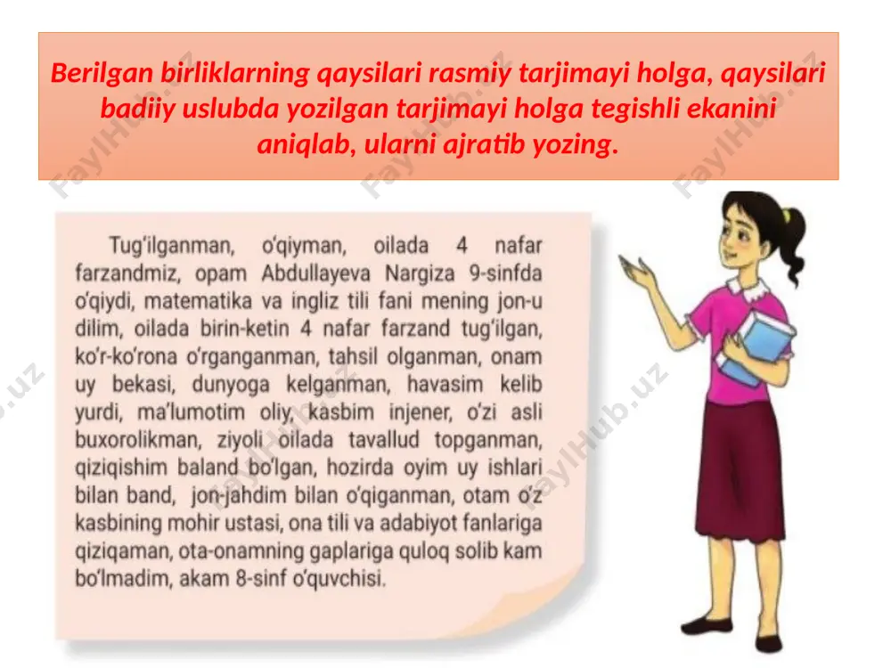 7-sinf. badiiy va rasmiy shakldagi tarjimayi hol yozish - Page 4