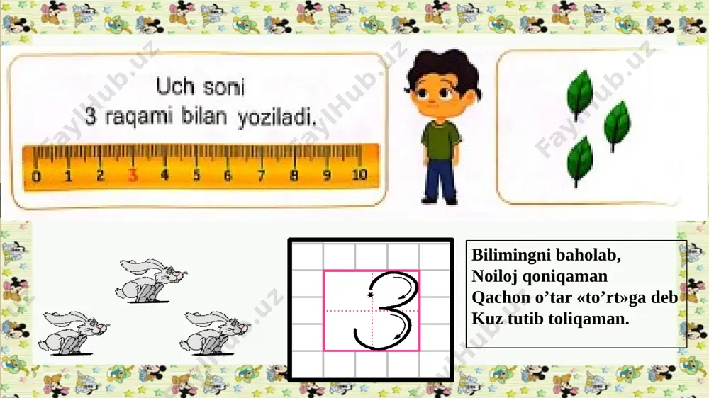 1-sinf matematika 16-dars.3-soni va raqami - Page 4