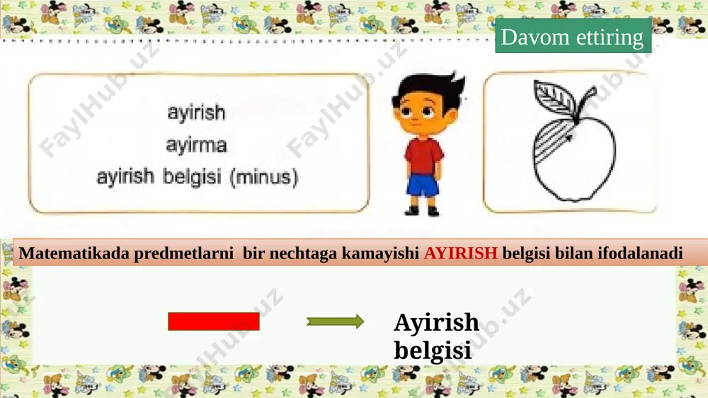 1-sinf matematika 12-dars ayirish - Page 4