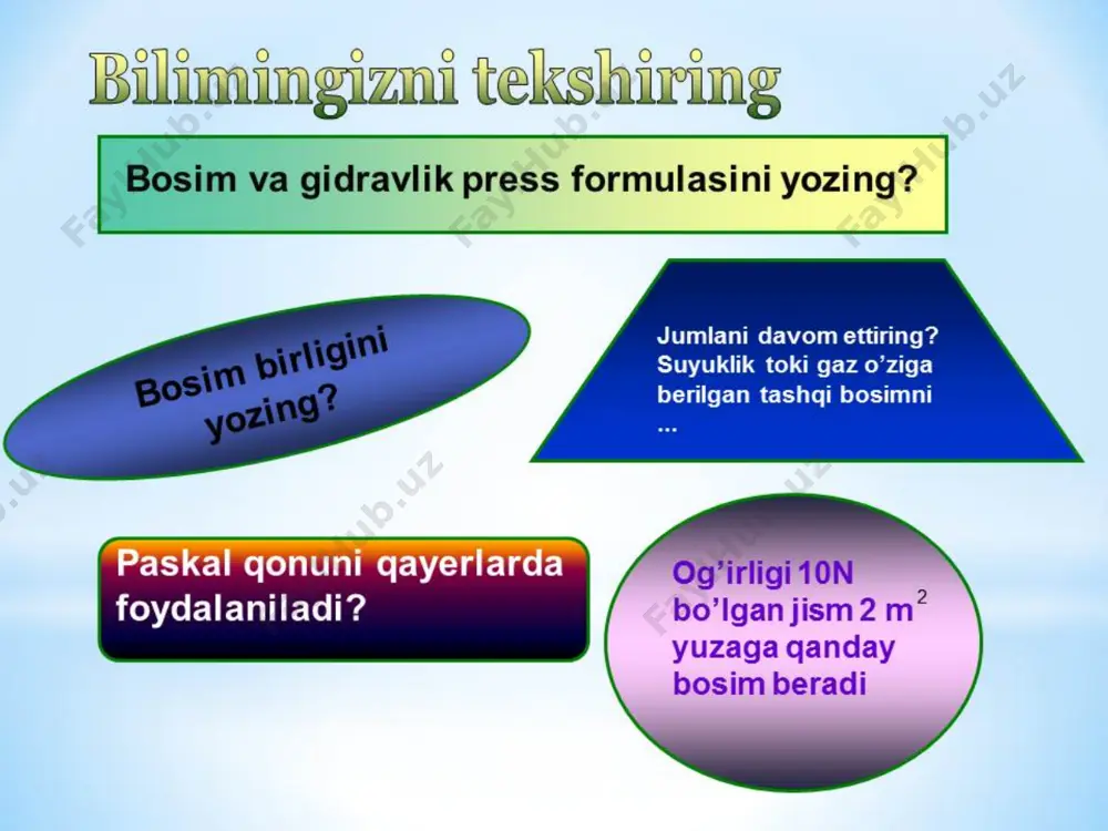7-sinf fizika 22.bosim va uning birliklari 3+ - Page 4