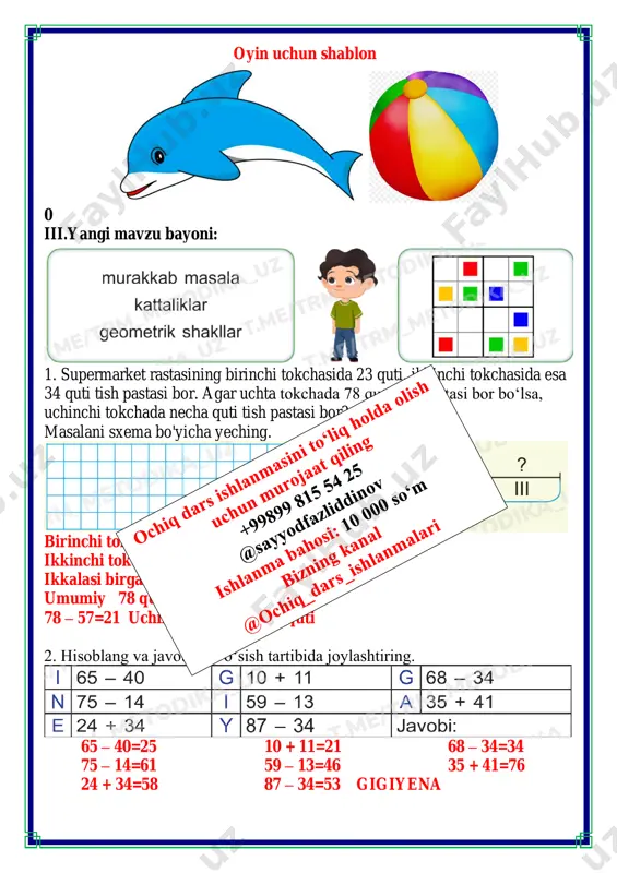 takrorlash 1-sinf 1-dars - Page 4