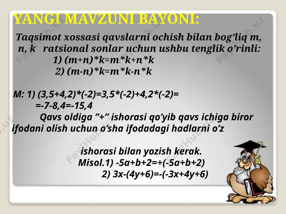 7-sinf algebra 09.qavslarni ochish qoidalari 2+ - Page 4