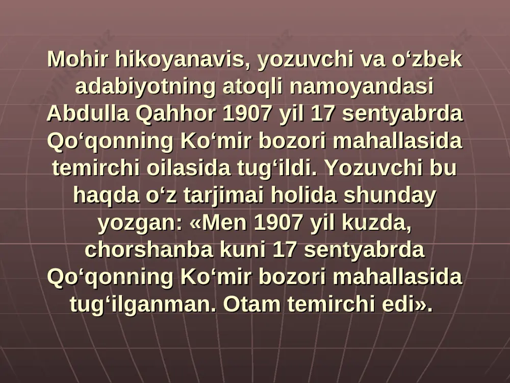 ing eri akromjon, hoji aka. «asror bobo» hikoyasida usta mo‘min kitob ko‘rib, asrorqulning o‘g‘liga qochoq bo‘lib yurgan kunlardan yodgor bo‘lsin deb, «yodgor» ismini qo‘yadi. hikoyada «soxta tabassum» birikmasi salbiy emas, balki qahramonning matonati, irodasi, bardoshi belgisi bo‘lib yuzaga chiqqan. hikoya qahramoni asror bobo nikolay davrida tegirmonchi bo‘lgan. «mayiz yemagan xotin» hikoyasida yozuvchi yangi zamondagi o‘zgarishlarni ko‘rolmaydigan, paranjini tashlagan qizaloqdan tortib har bir keksa ayolgacha - barchaga gumonsirab qaraydigan, ular haqida kurakda turmaydigan g‘iybat gaplarni tarqatishdan or qilmaydigan mulla norqo‘zining hajviy qiyofasini yarattan. «sinchalak» qissasi haqida bu qissa 1958 yilda yozilgan, 1959 yilda alohida kitob holida nashr etilgan. asarning asosiy qahramonlari quyidagilar: «xotin kishi rahbarlik qilsa kalavasi uchini yo‘qotib qo‘yadigan», «toshqin suv: tegirmonni buzishi ham, yurgizishi ham mumkin» bo‘lgan arslonbek qalandarov, «ishlab chiqarishda, jamoat ishida erkaklardan qolishmagan holda yana bola tug‘ib o‘stiradigan ayollarga jamiyat va davlat alohida g‘amxo‘rlik qilishi kerak, degan gapni hali ko‘p odamlar yaxshi tushunib yetgan emas» deb hisoblovchi …