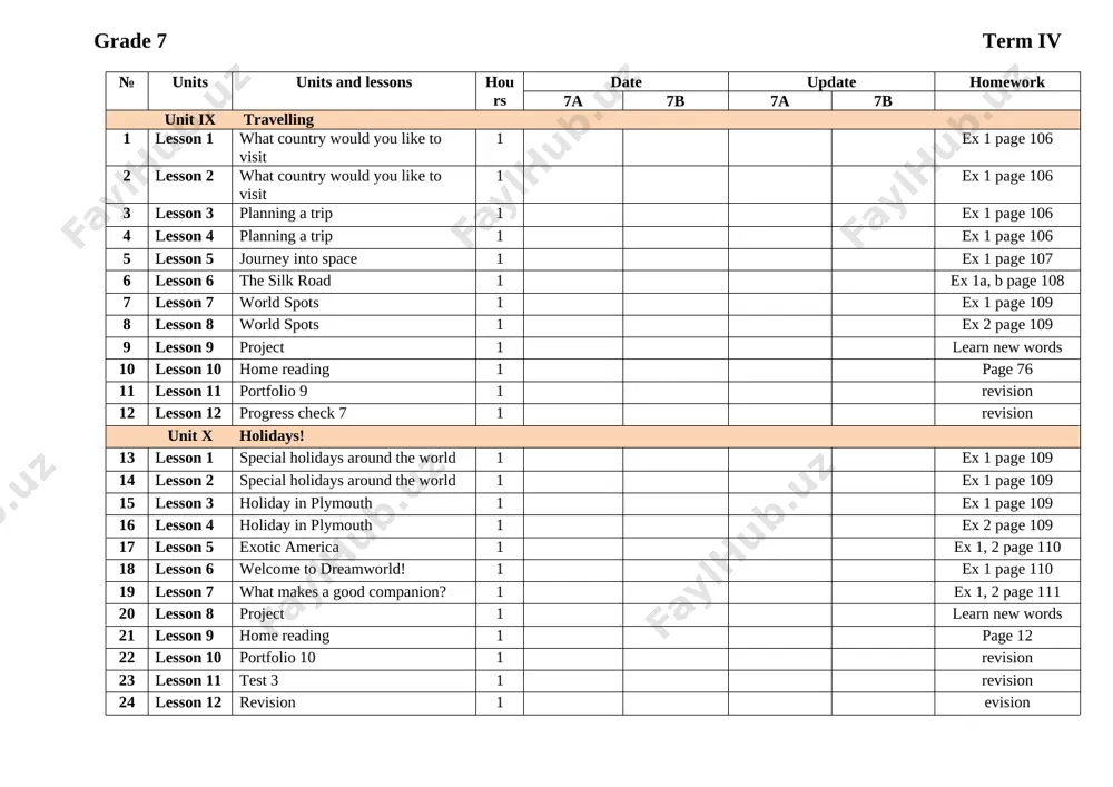 7-sinf ingliz tili ish reja new - Page 4