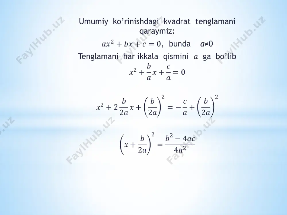 8_sinf_algebra_61_kvadrat_tenglamalarning_ildizlarini_topish_formulalari - Page 4