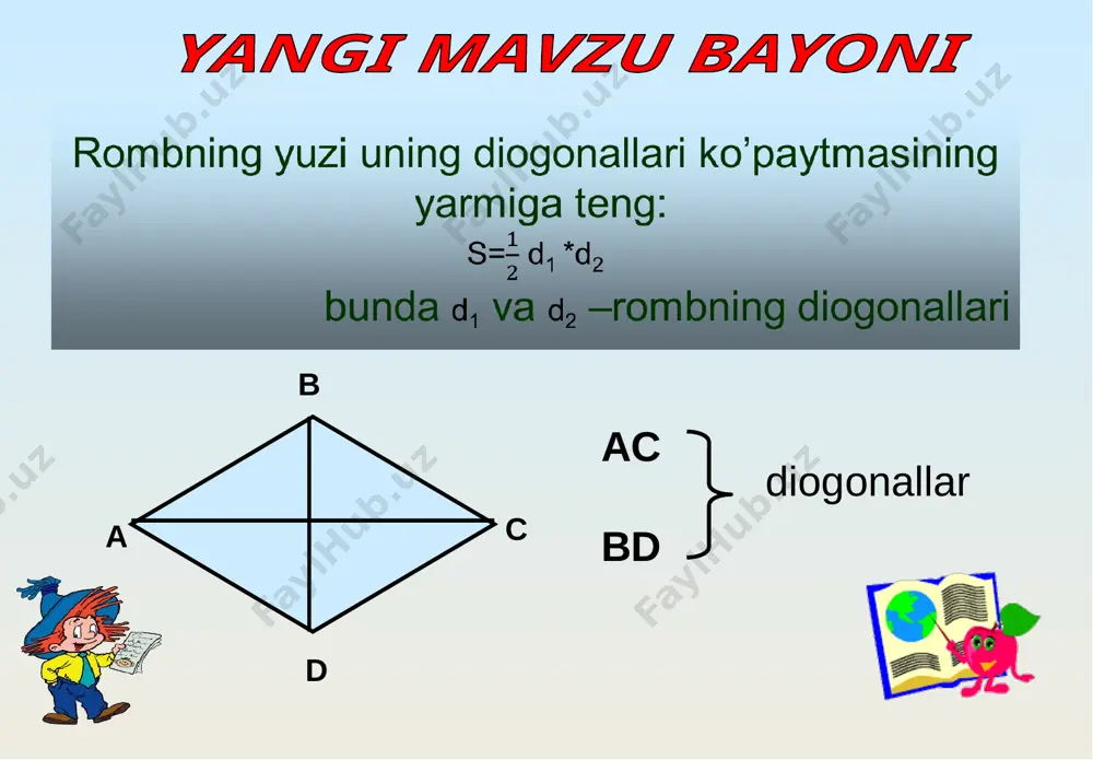 romb va trapetsiyaning yuzi - Page 4