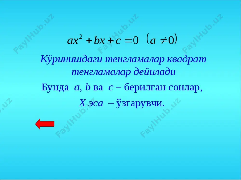 8-sinf. algebra. kvadrat tenglama ildizlari - Page 4